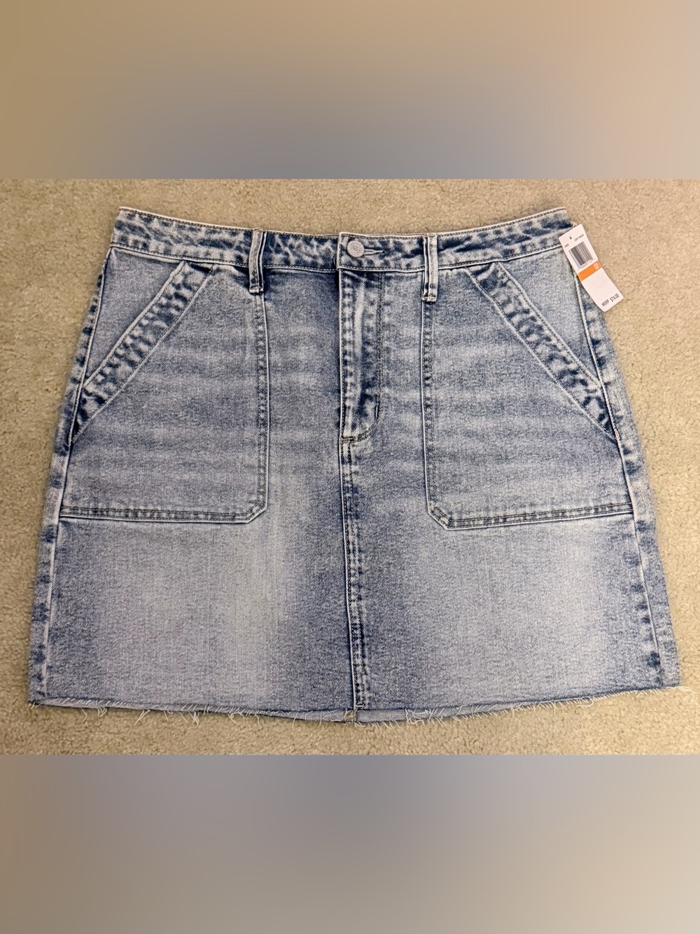Light Wash Denim Pocket Skirt